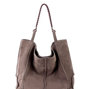 The Sak Taupe Suede Tote Bag